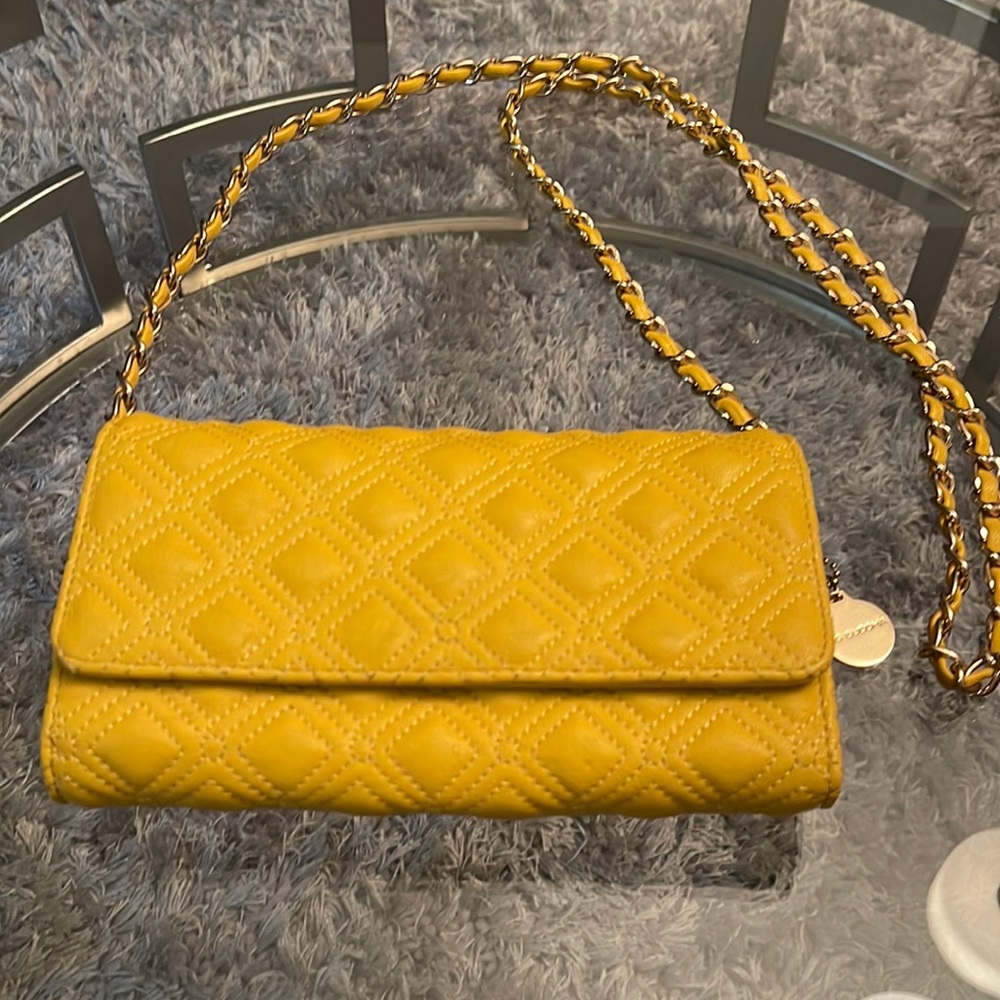 Yellow bag with chain strap. Big Buddha Yellow Bag